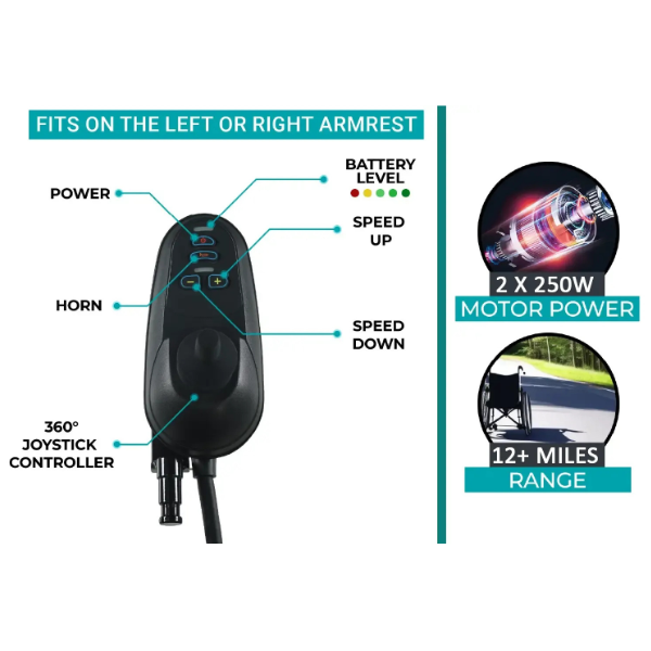 Glide Care G-5 Lightweight Foldable Electric Wheelchair for Adults