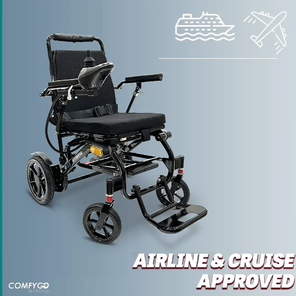 Glide Care G-5 Lightweight Foldable Electric Wheelchair for Adults