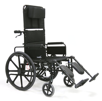 KM5000 Lightweight Reclining Wheelchair with Removable Desk Armrest