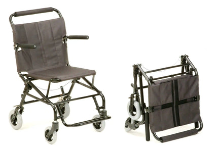 KN-TV10A Ultra-Lightweight Folding Travel Wheelchair with Aircraft-Grade Aluminum Frame and Compact Design-14.9lb
