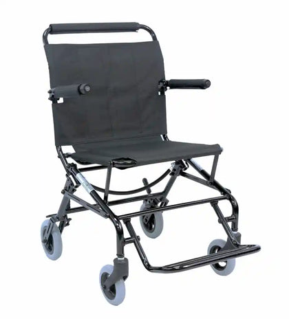 KN-TV10A Ultra-Lightweight Folding Travel Wheelchair with Aircraft-Grade Aluminum Frame and Compact Design-14.9lb