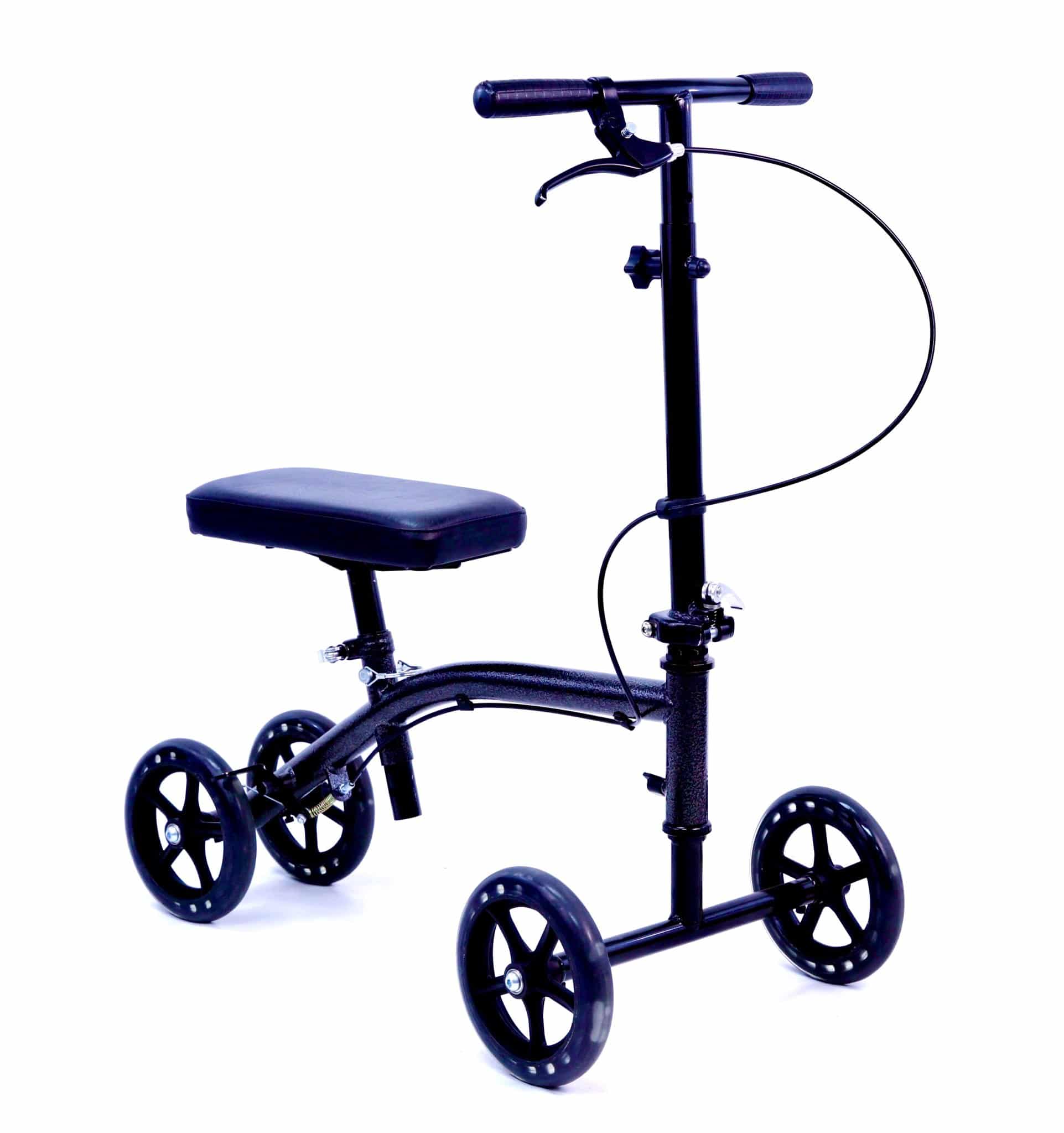 KW-200 Luxury Lightweight 4-Wheeled Knee Walker in Black