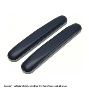 Karman® AP21 Full-Length Grey Arm Pads: Cushioned Vinyl for Wheelchairs
