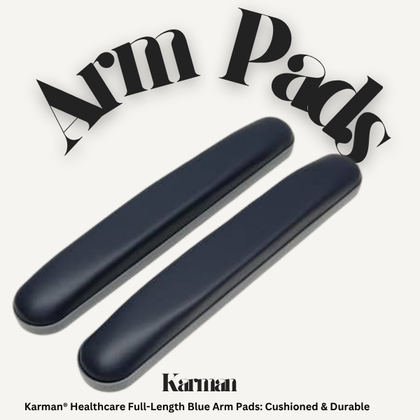 Karman® AP21 Full-Length Grey Arm Pads: Cushioned Vinyl for Wheelchairs