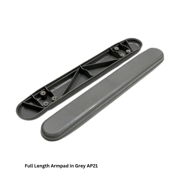 Karman® AP21 Full-Length Grey Arm Pads: Cushioned Vinyl for Wheelchairs