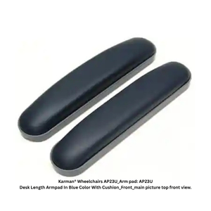 Karman® AP21 Full-Length Grey Arm Pads: Cushioned Vinyl for Wheelchairs