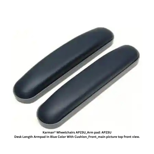 Karman® AP21 Full-Length Grey Arm Pads: Cushioned Vinyl for Wheelchairs