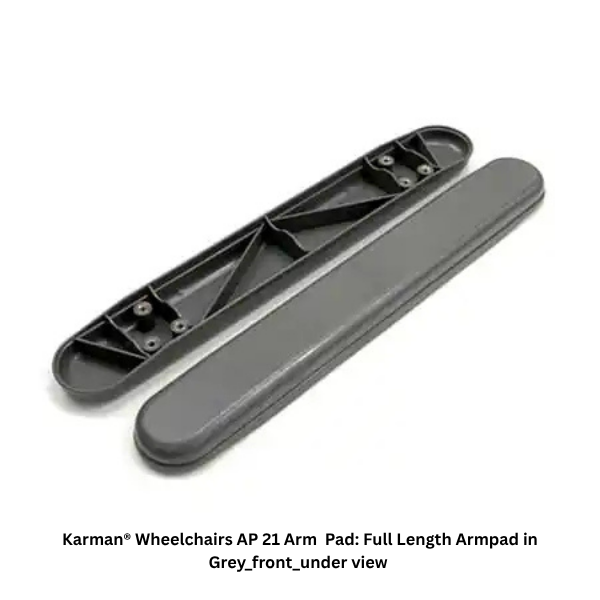 Karman® AP21 Full-Length Grey Arm Pads: Cushioned Vinyl for Wheelchairs
