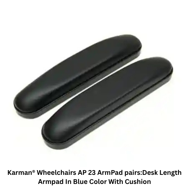 Karman® AP21 Full-Length Grey Arm Pads: Cushioned Vinyl for Wheelchairs