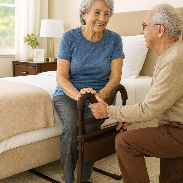 Karman®  Assist Bed Rail with Padded Grip in Rich Chocolate