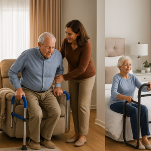 Karman®  Assist Bed Rail with Padded Grip in Rich Chocolate