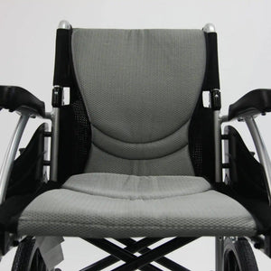 Karman® Ergonomic wheelchair S-ERGO 115 TP 22 Transport Wheelchair in Silver