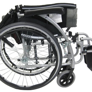 Karman® Ergonomic wheelchair S-ERGO 115 TP 22 Transport Wheelchair in Silver
