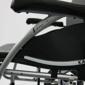 Karman® Ergonomic wheelchair S-ERGO 115 TP 22 Transport Wheelchair in Silver