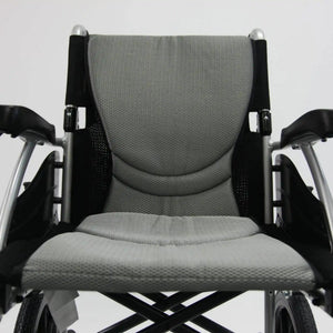 Karman® Ergonomic wheelchair S-ERGO 115 TP 22 Transport Wheelchair in Silver
