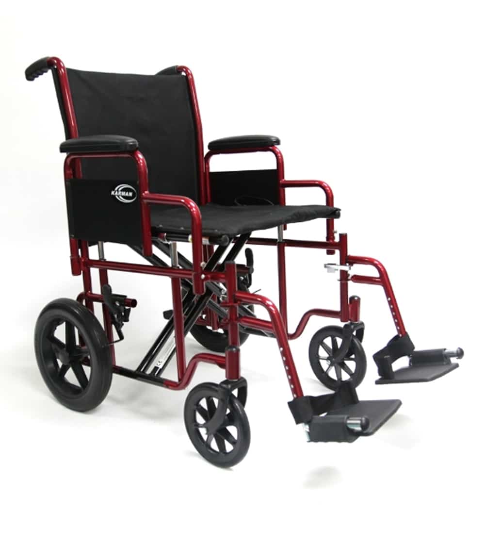 Load video: Discover an impressive foldable, extra-wide wheelchair designed for easy transfer and transport to and from your bedside. 
A sturdy, reliable hospital to daily life transport wheelchair.<br><br>

Featuring removable armrests and a variety of lifestyle-enhancing add-ons, customizing your daily mobility needs has never been easier!