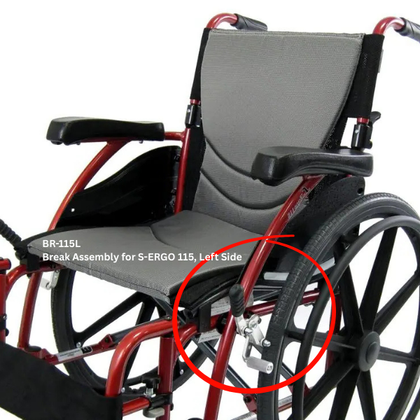 Karman Wheelchair Brake Assembly Replacement Parts & Extensions