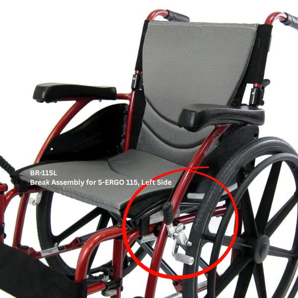 Karman Wheelchair Brake Assembly Replacement Parts & Extensions