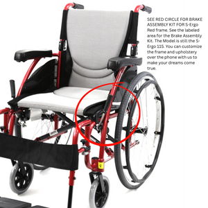 Karman Wheelchair Brake Assembly Replacement Parts & Extensions