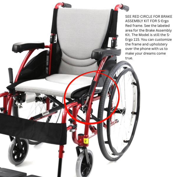 Karman Wheelchair Brake Assembly Replacement Parts & Extensions