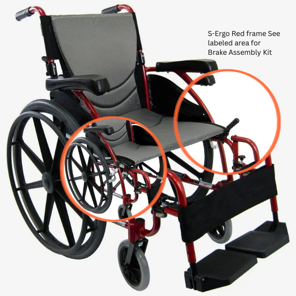 Karman Wheelchair Brake Assembly Replacement Parts & Extensions