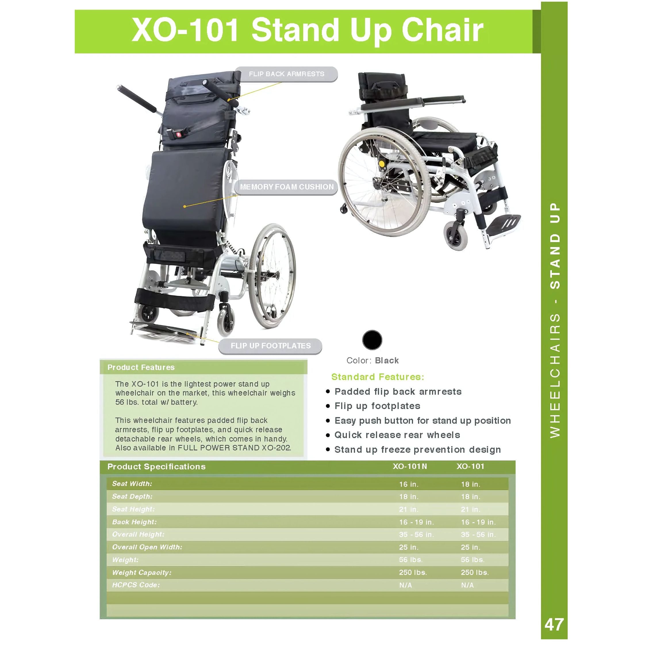 Karman XO-101 Power Standing Wheelchair