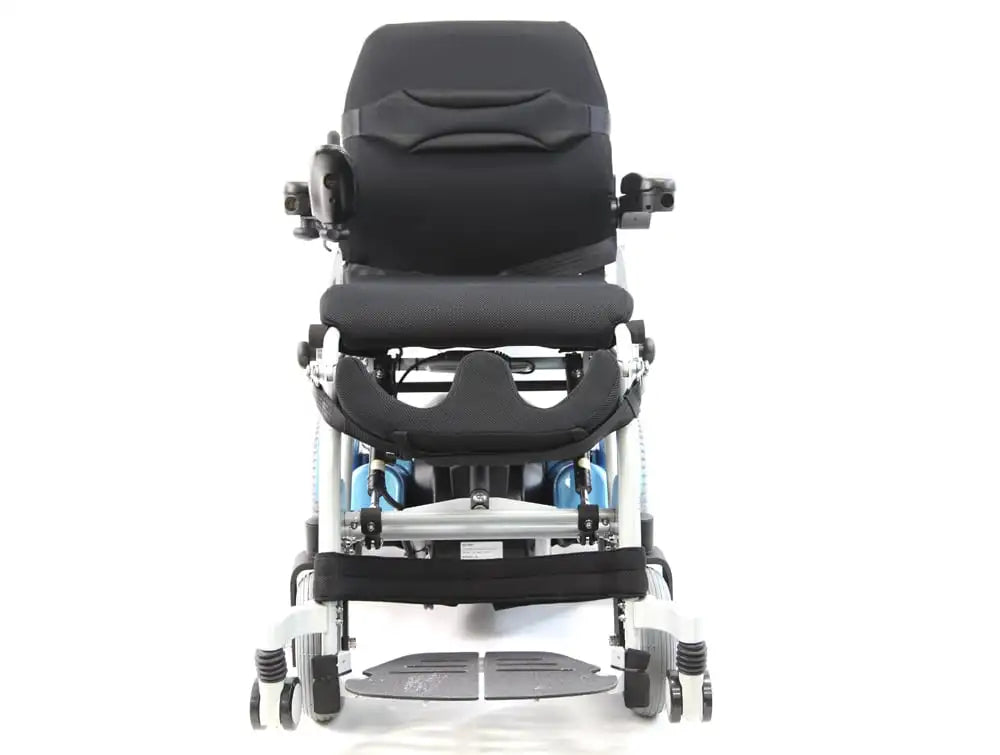 Karman XO-202 Full Power Standing Wheelchair Arctic Blue with Tray