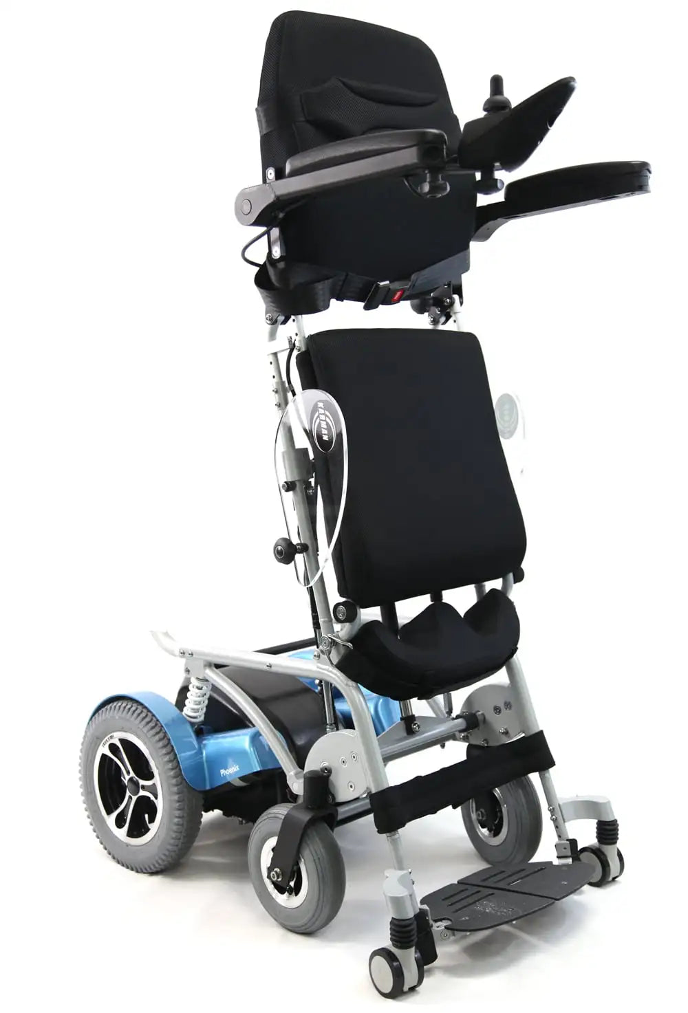 Karman XO-202 Full Power Standing Wheelchair Arctic Blue with Tray