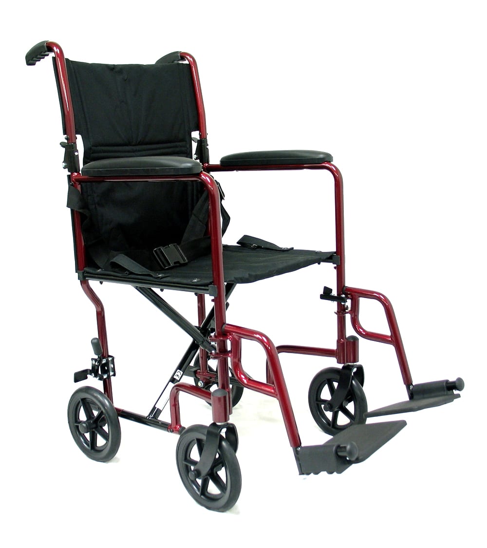 LT-2017 &  2019 19 lbs. Lightweight Transport Chair with Removable Footrest