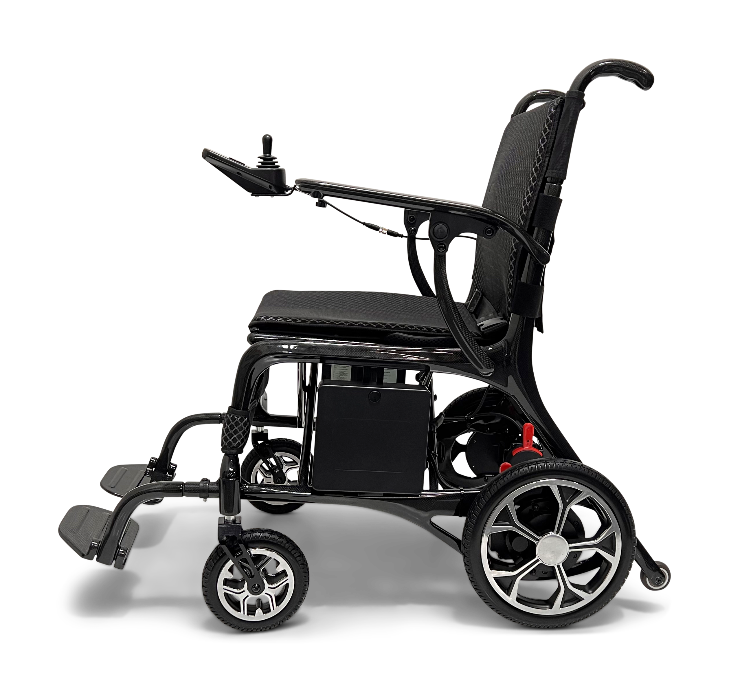 Phoenix Carbon Fiber Electric Travel Wheelchair with 360 Joystick& LCD Display