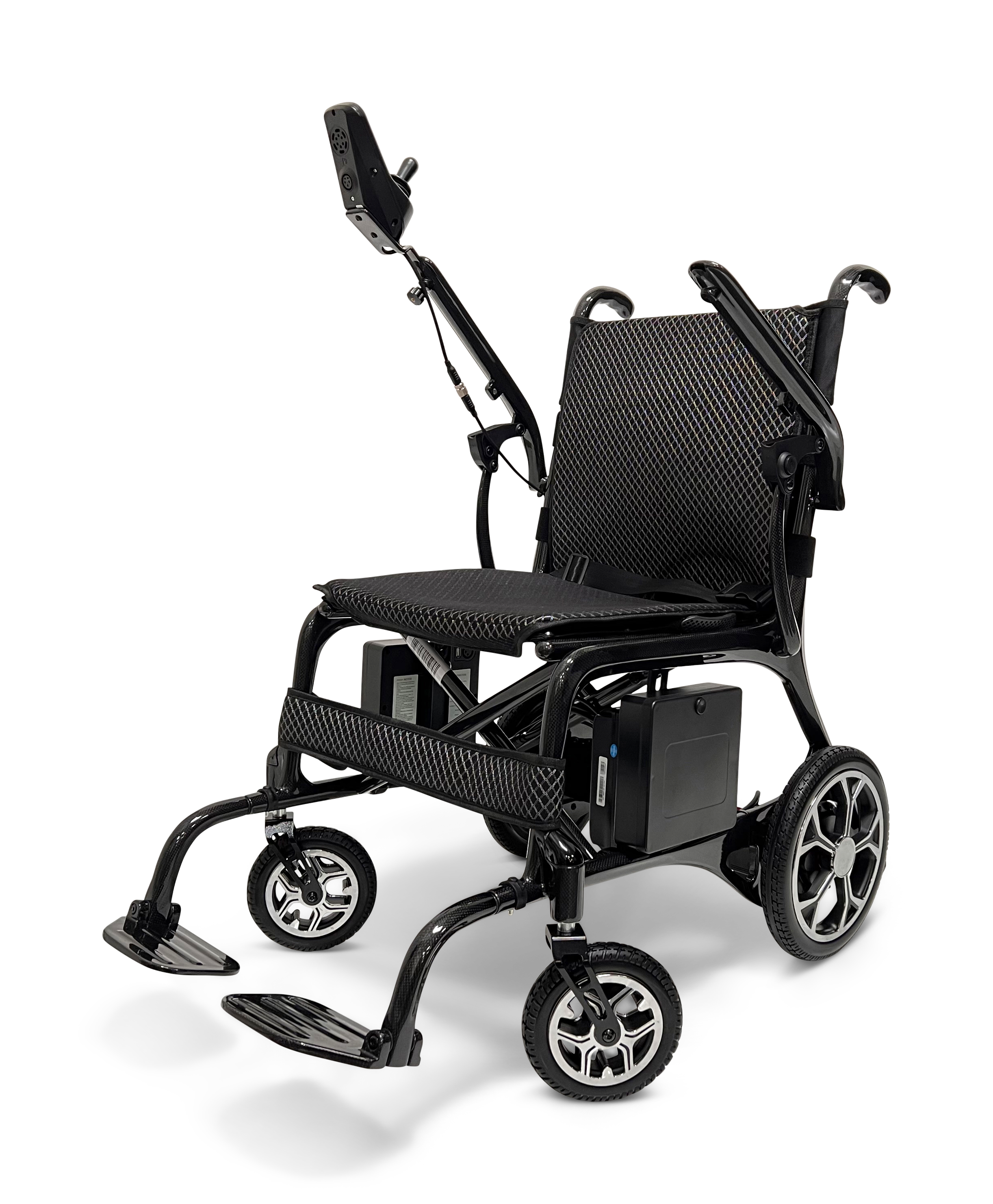 Phoenix Carbon Fiber Electric Travel Wheelchair with 360 Joystick& LCD Display