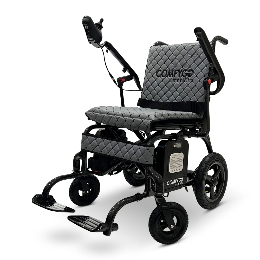 Phoenix Carbon Fiber Electric Travel Wheelchair with 360 Joystick& LCD Display