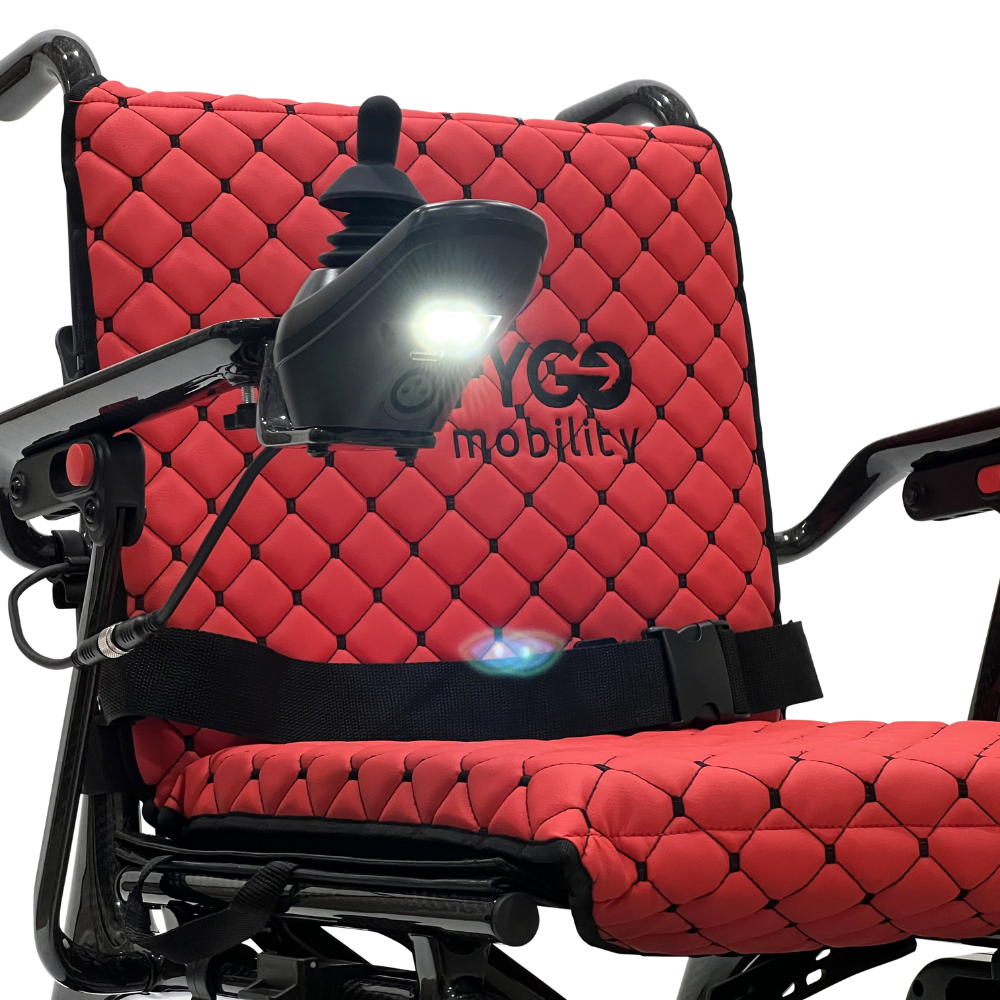 Phoenix Carbon Fiber Electric Travel Wheelchair with 360 Joystick& LCD Display