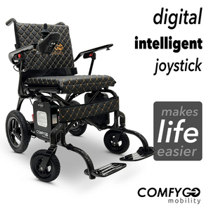 Phoenix Carbon Fiber Electric Travel Wheelchair with 360 Joystick& LCD Display