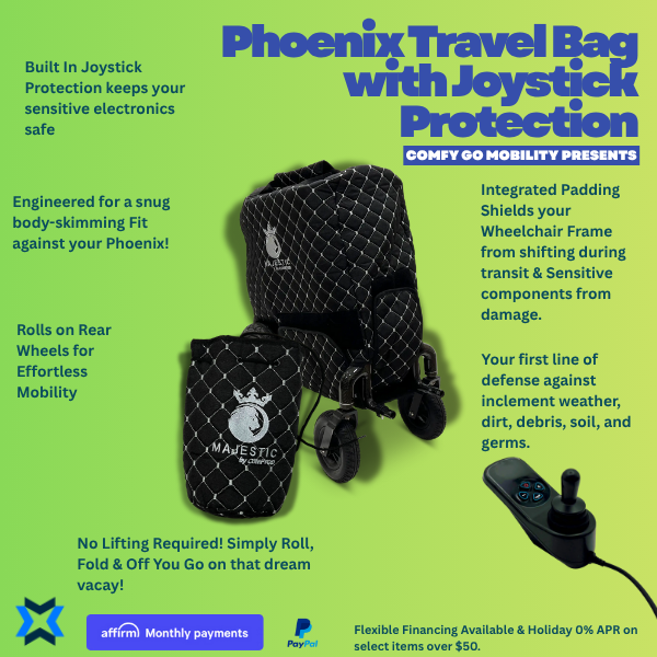 Phoenix Electric Wheelchair Travel Bag with Joystick and Controller Protection