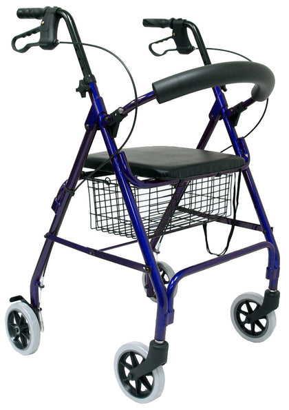 R-4600 Lightweight Standard Rollator with Padded Seat and Backrest