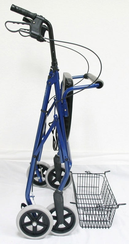 R-4700 Extra Wide Bariatric Rollator with Padded Flip-down Seat in 2 Jewel Tones!