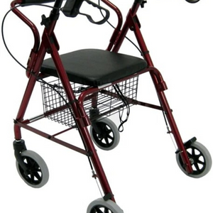R-4700 Extra Wide Bariatric Rollator with Padded Flip-down Seat in 2 Jewel Tones!