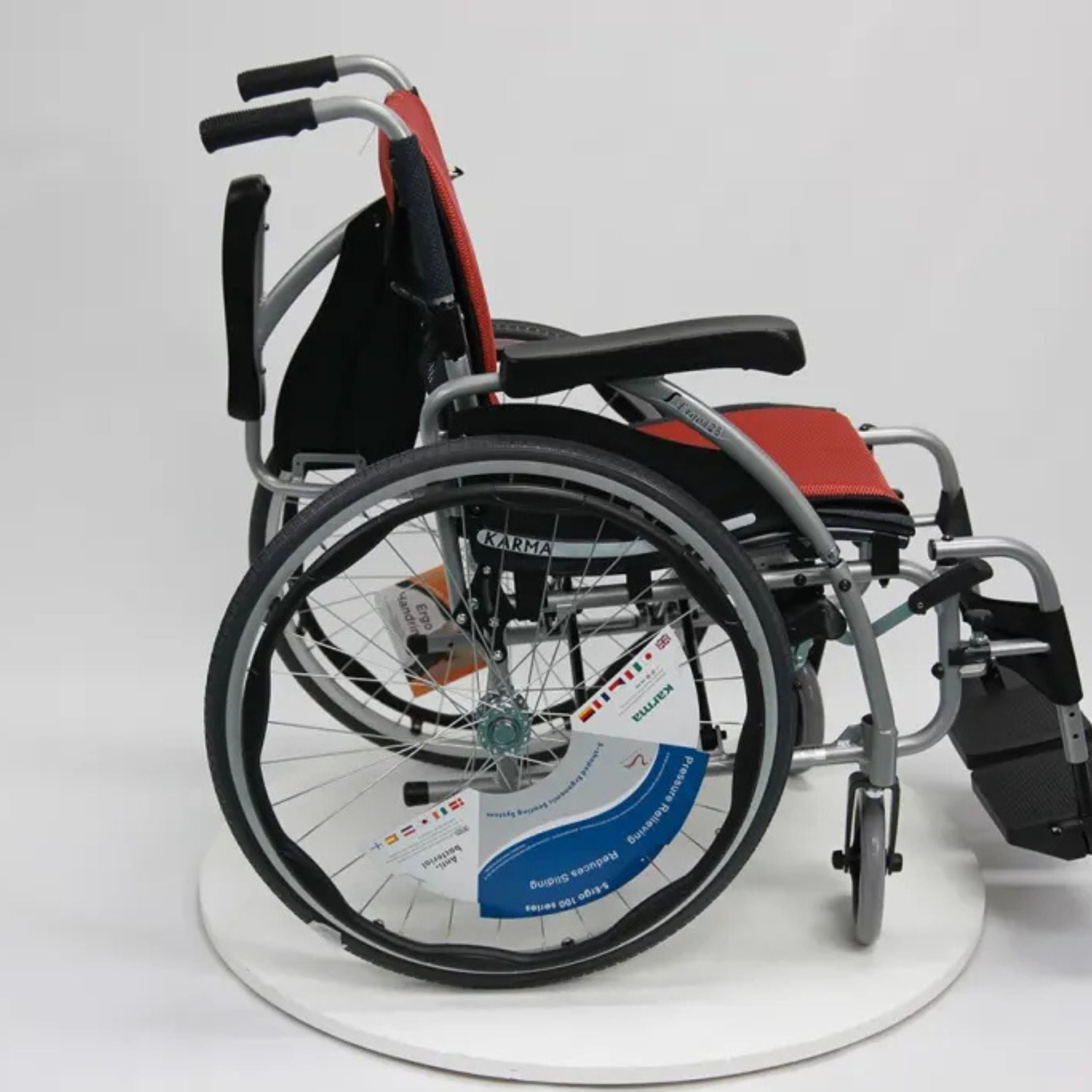 S-Ergo 125 Ergonomic Wheelchair with Flip-Back Armrest and Swing Away Footrest