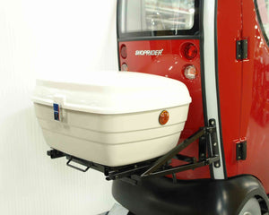 Shoprider® Flagship Cabin Scooter  in Royal Blue & Luscious NY Red