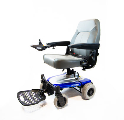 Shoprider® Smartie Power Wheelchair In Royal Blue & NY Red Apple