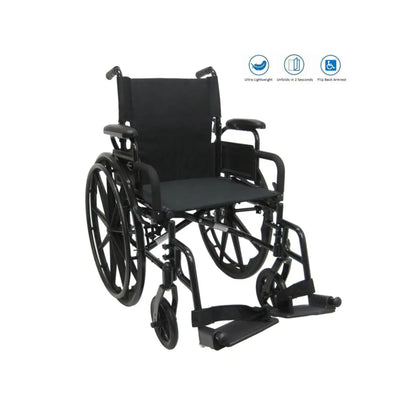 Ultra Lightweight Wheelchair with Flip Back Armrest 802-DY 30lb