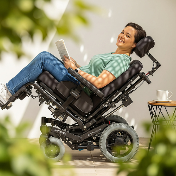 VIP2 (TR) Tilt & Recline Transport Wheelchair Ultra lightweight 43 lbs.