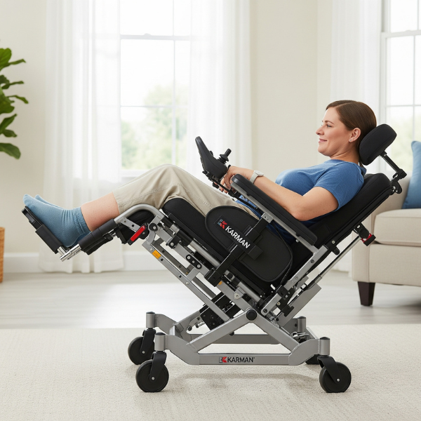 VIP2 (TR) Tilt & Recline Transport Wheelchair Ultra lightweight 43 lbs.