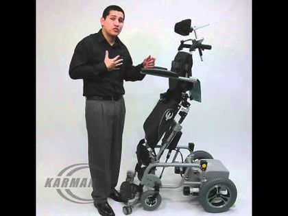Full Powered Stand Up Chair with Tray Model XO-202  in Icy Arctic Blue