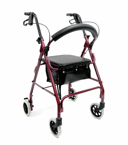 R-4600 Lightweight Standard Rollator with Padded Seat and Backrest